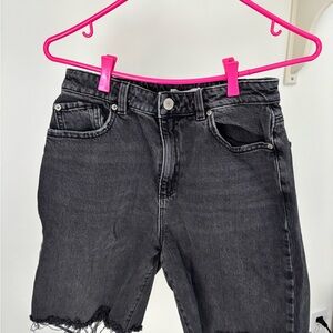 Black Denim Cutoff Shorts